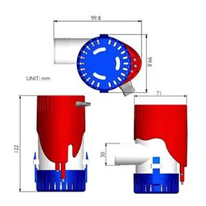 Pompe à eau de mer électronique automatique 12V DC, pompe submersible pour yacht et bateau, pompe marine dédiée - Product Image 4