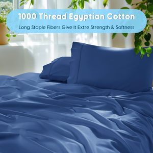 Ultra Soft Cooling Eucalyptus Collection Luxury Queen Size Fitted Silver Ions 100% <b>Bamboo</b> Lyocell Bed <b>Sheet</b> Set for Hot Sleepers - Product Image 2