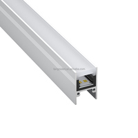 Diffuseur de bande LED co-extrudé laiteux et noir, indice IP68, pour canal PMMA étanche encastré dans le profil LED en aluminium
