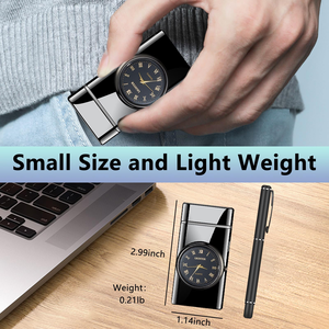 Briquet personnalisé en gros avec horloge, prix abordables, briquet à gaz butane avec montre pour homme, pour cigarettes - Product Image 4