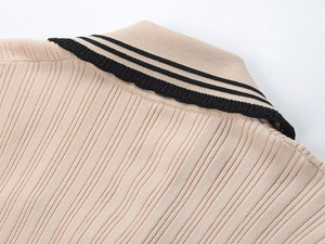 Abito Basic da Donna con Scollo a V, Lavorato a Maglia, Elegante, a Maniche Lunghe, Aderente, Primavera Autunno 2026, Moda Streetwear - Product Image 5