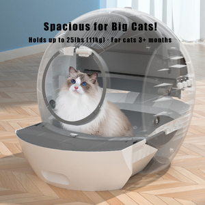 Lettiera Automatica per Gatti Grande, Anti-Graffio, Anti-Adesiva, Portatile, Inodore, Controllabile tramite App, Autopulente, per Viaggi - Product Image 1