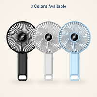 Ventilateur portable grand format à 7 pales, pliable avec mousqueton, rechargeable USB 3600mAh, vent puissant, idéal pour l'extérieur et l'hôtel