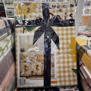 Sang Trọng Bộ Đồ Giường Đặt Bông Tấm Ga Giường Đặt <span class=keywords><strong>6PC</strong></span> Siêu Vua Kích Thước Tấm Phẳng 2 Khăn trải Giường & 4 Gối Trường Hợp Thắp Sáng 4 Nơi drap En Coton - Product Image 3