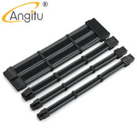 Harga pabrik 4mm lengan 24Pin MB, 8Pin CPU, 6Pin GPU Kit kabel ekstensi dasar komputer