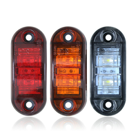 Nouvelles lumières latérales de camion LED étanches 12V-24V, perles Piranha rouges