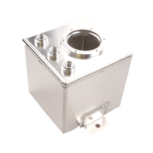YH020 2L Aluminum Fuel Surge Tank Square Auxiliary Fuel Buffer Tank Racing Car Mod AN6 Fuel Cell - Product Image 2