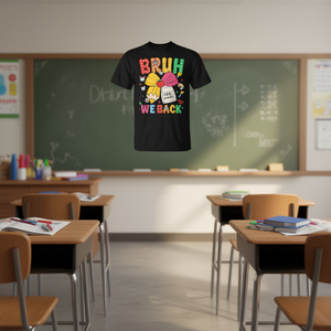 Maglietta a maniche corte divertente per la scuola con motivo a matita per bambini di quinta elementare, unisex, girocollo, stampa digitale - Product Image 3