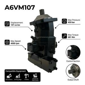Moteur à piston hydraulique haute pression 400 bars A6VM107HA A6VM107HD A6VM107EP A6VM107DA – Pièce de rechange - Product Image 3