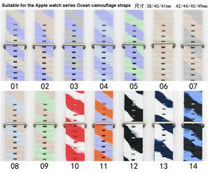 <span class=keywords><strong>Correa</strong></span> de Silicona con Doble Anillo de Camuflaje Marino Forwelleny para <span class=keywords><strong>Apple</strong></span> <span class=keywords><strong>Watch</strong></span> 9 8, <span class=keywords><strong>Correa</strong></span> de 46mm 49mm, Brazalete para IWatch S10 - Product Image 2