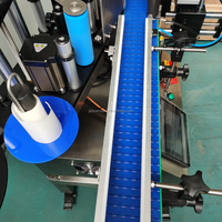 Machine d'étiquetage semi-automatique PLC de bureau pour boîtes de conserve alimentaires, boîtes de jus, bouteilles, haute précision 1 mm, industrie des bouteilles en aluminium