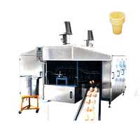 Machine à gaufres en cône au gaz commercial, machine à cônes à glace au gaz professionnelle