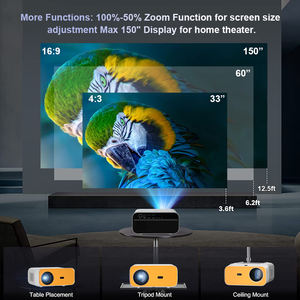 Rigal Rd-890 commande en gros rétro maison Oem projecteur Led 4K Hd Android <span class=keywords><strong>rétroprojecteur</strong></span> de salle de classe pour chambre - Product Image 2