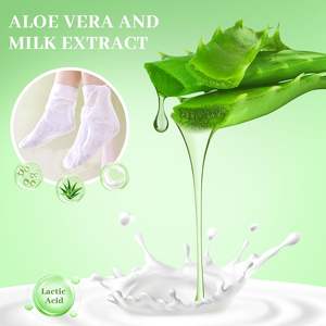 Maschera Esfoliante per Piedi all'Aloe Vera OEM all'Ingrosso, Calzini Spa per Piedi Secchi e Screpolati, Idratante, Rimuove la <span class=keywords><strong>Pelle</strong></span> Morta dai <span class=keywords><strong>Talloni</strong></span> - Product Image 6