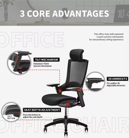 Chaise de bureau ergonomique de luxe à dossier haut avec accoudoir 4D Chaise de patron en maille de conception haut de gamme confortable Chaise de gestionnaire UE/LAIAN