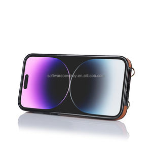 Marque fermeture éclair bouton magnétique en cuir portefeuille étui antichoc rotatif anneau support sangle couverture pour <span class=keywords><strong>iPhone</strong></span> <span class=keywords><strong>11</strong></span> 12 13 14 <span class=keywords><strong>Pro</strong></span> <span class=keywords><strong>Max</strong></span> - Product Image 5