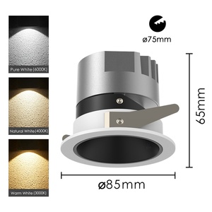Nouveau design du meilleur éclairage de luxe pour la maison Downlight en aluminium blanc <span class=keywords><strong>gris</strong></span> encastré au <span class=keywords><strong>plafond</strong></span> LED 5W 7W 8W 12W 15W 20W COB Down Spot Light - Product Image 6