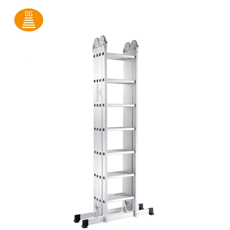Hoge Kwaliteit Alu Vouwen Multifunctionele Ladder Met Kleine Scharnier Opvouwbare Aluminium Trap Ladder