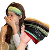 Bandeau de sport pour femme absorbant et anti-transpiration, pour la course, le yoga, le fitness et les activités de plein air, avec design à lettres
