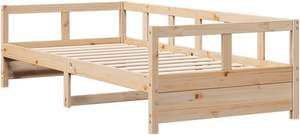 Natural Pine Solid Wood <strong>Bed</strong> Frame Sofa <strong>Bed</strong> 80 X 200 cm <strong>Occasional</strong> Night Guest <strong>Bed</strong> Living Room - Product Image 2