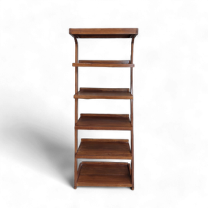Librero de Madera de Teca Sólida Hecho a Mano, Estilo Contemporáneo Versátil, Mueble Antiguo para Sala de Estar, Oficina en Casa o Comedor - Product Image 6