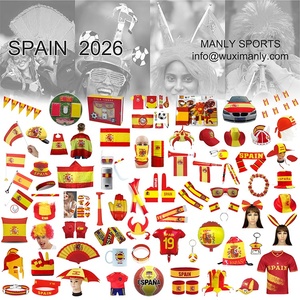 Pegatinas Impermeables de la <span class=keywords><strong>Bandera</strong></span> de <span class=keywords><strong>España</strong></span> 2026 para Decoración Festiva, Pegatinas de Tatuaje - Product Image 6