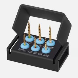 Toboom <span class=keywords><strong>BOPT</strong></span> Fresa Eléctrica Vertical para Restauración de Corona Completa FG7906, Fresa de Preparación Dental, 4 Piezas/Set, Fresas de Diamante Tipo Tambor para Clínica Dental - Product Image 1