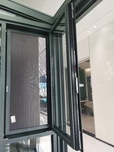 Moderno insonorizado apertura hacia adentro inclinación aleación de aluminio Sunroom ventanas rotura térmica pantalla plegable fijo estilo abierto para la exportación - Product Image 2