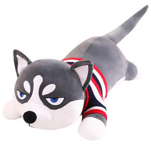 Mignon Grand Husky Peluche Jouet Déesse Dormir Grand Chien Poupée Lavé Technique Animal En Peluche Oreiller PP Coton pour Soulager Le Stress - Product Image 5