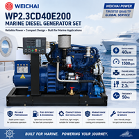 Moteur diesel marin refroidi par eau Weichai WP2.3CD40E200, 4 temps, 4 cylindres, groupe électrogène 30 kW 1500 tr/min, puissance auxiliaire pour bateau