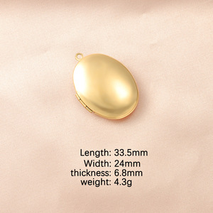 Acero inoxidable DIY moda oro rosa oro <span class=keywords><strong>corazón</strong></span> redondo ovalado foto caja colgante collar mujeres amor regalo - Product Image 4