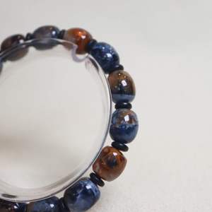 Bracelet en pierre précieuse de pietersite, équilibre énergétique naturel, bracelet en cristal, bracelets pour femmes, bois pétrifié - Product Image 5