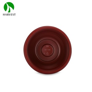 Black <strong>Red</strong> Disposable Plastic PP <strong>Microwavable</strong> Poke Soup Bowl With Lid - Product Image 6