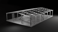 Structure en Acier de Haute Qualité, Dimensions Personnalisées, pour Construction d'Atelier, Immeuble de Bureaux, Structure Métallique