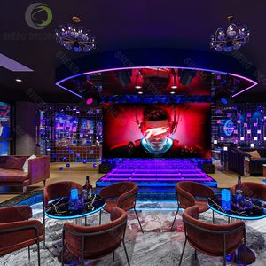 Meubles de salon de luxe pour boîte de nuit, bar, lounge, <span class=keywords><strong>restaurant</strong></span>, banquettes en tissu rouge velours, salon VIP, canapés de <span class=keywords><strong>karaoké</strong></span> pour boîte de nuit, 2026 - Product Image 2