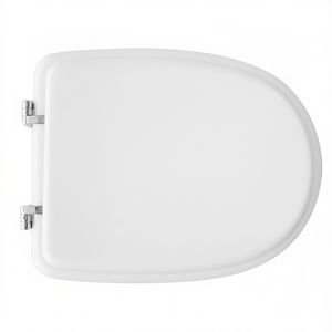 Asiento de Inodoro Blanco con Cierre Suave, Bisagra Ajustable, Forma 6, Longitud 50.5 cm, Ancho 37.5 cm - Product Image 3