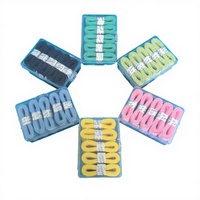 Bande de grip de badminton de haute qualité en PU de la marque LINGSHANG, modèle LSG6, 5 par boîte, 9x7x3cm, douce, antidérapante, absorbant la transpiration