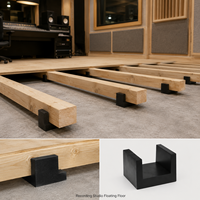 Support anti-vibratoire en caoutchouc EPDM en forme de U pour isolation acoustique et construction de sols flottants en studio d'enregistrement