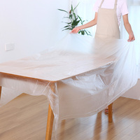 Nappe de table jetable en plastique PE, imperméable, rectangulaire, pour fête, pique-nique, repas