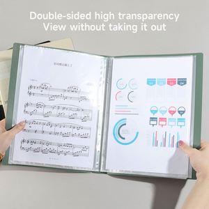 A4 Data Book Insert Folder Transparent Inner Page 20/30/40/60 PVC Material <b>File</b> Folder Test <b>Paper</b> & Music Folder School Use - Product Image 4