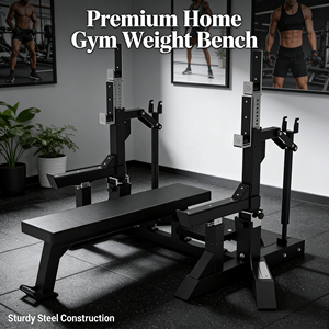 VIGFIT Banco de Pesas de Alta Resistencia con Capacidad de 200 kg, Soporte para Sentadillas, Equipo de Gimnasio Multifuncional para Gimnasios Comerciales - Product Image 4