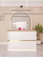Comptoir de réception moderne et simple Yicheng en gros, bureau de caisse pour magasin de vêtements, salon de beauté, table de bar d'angle pour salon de thé au lait