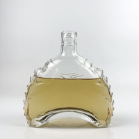 Décanteur à liqueur décoratif en verre, bouteille de carafe pour whisky, brandy, bouteilles en verre XO