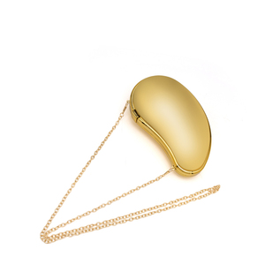 Sac à main en ABS doré brillant pour femmes, élégant, de forme luxueuse, pour soirée, bandoulière chaîne, durable, tendance, fête - Product Image 6