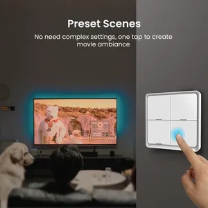 บรอดลิงค์ SC4B4 สำหรับรีโมทคอนโทรล 4 ปุ่มไร้สายสมาร์ท Wi-Fi ใช้ไฟ AC สวิตช์ฉาก DIY ทำงานร่วมกับ Alexa Google - Product Image 6