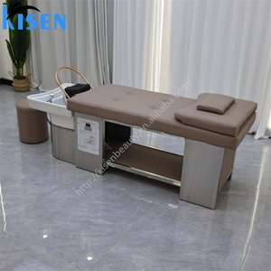 KISEN Meilleure Vente Lit de Lavage Capillaire Électrique Incurvé pour Salon, Thérapie de la Tête, Massage Thaïlandais, en Acier Inoxydable - Product Image 5