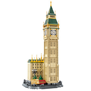 Bloques de Construcción Educativos con Temática del Big Ben de Londres, Inglaterra, en ABS, Venta al Por Mayor OEM, Juguete Creativo DIY para Niños y Adultos - Product Image 5