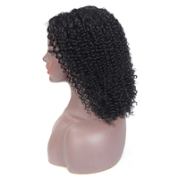 Perruque brésilienne naturelle bouclée Jerry, coupe bob, avec dentelle frontale 13x4 HD sans colle, densité personnalisable, à prix abordable