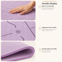 Tapis de yoga en caoutchouc naturel PU noir ovale grand format, antidérapant, absorbant la transpiration, imprimé animal, personnalisable avec logo, vente en gros, fabriqué en Chine