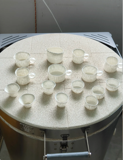 Round Electric Ceramic Kiln 40L Max Versatile Lightweight Pottery Kiln Workshop Hobbyist Ceramic Bisque Glaze Firing Kiln